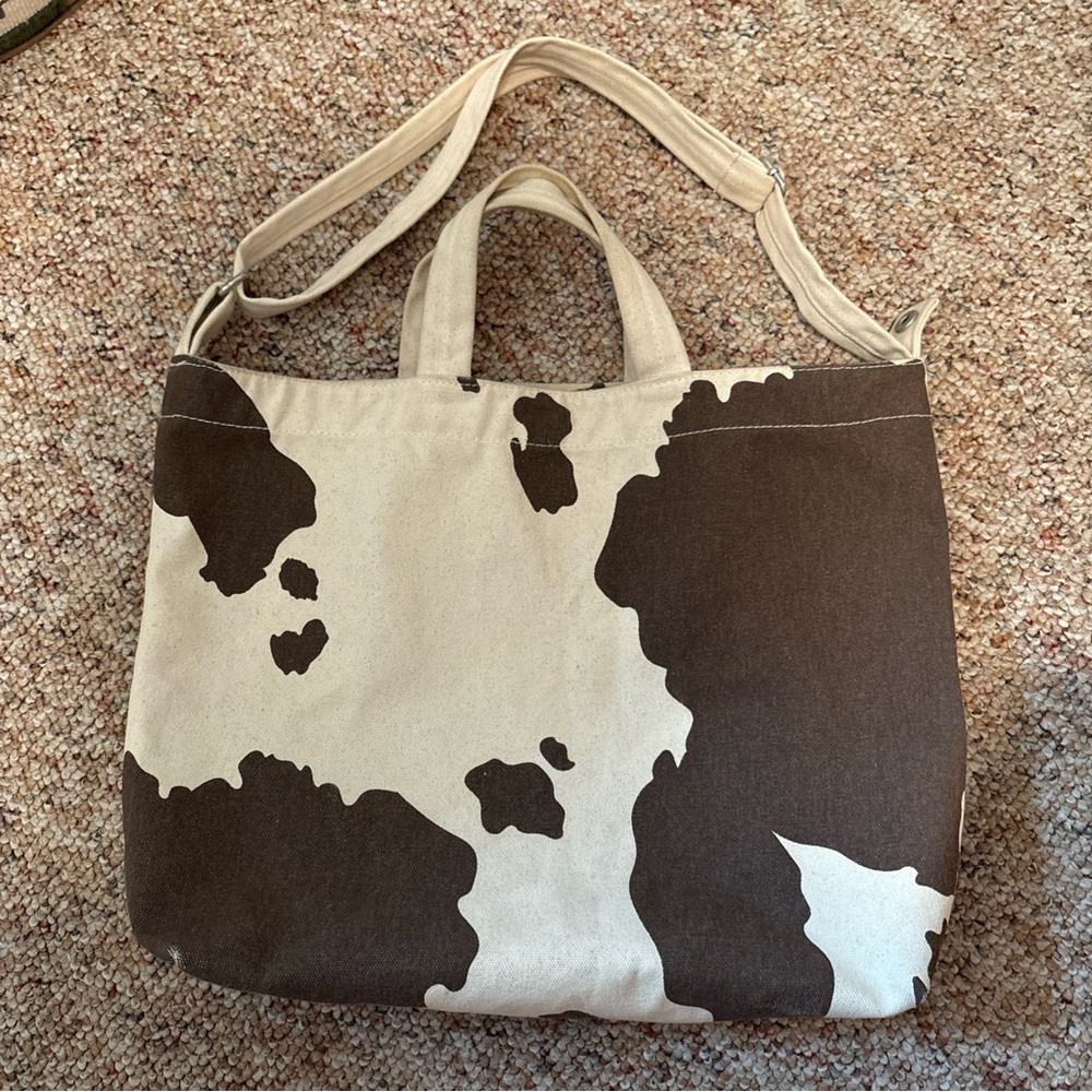 BAGGU cow print canvas tote - discontinued! Cross body